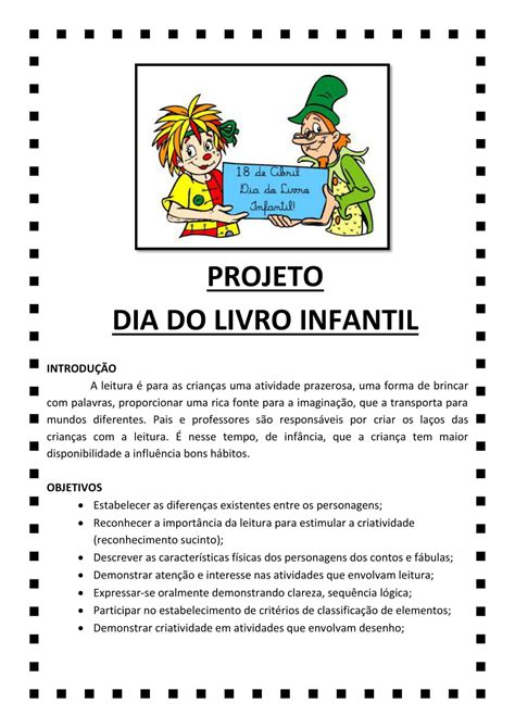 plano de aula dia do livro infantil